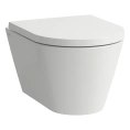 Подвесной унитаз LAUFEN KARTELL безободковый, компактный, белый глянец (8.2033.3.000.000.1) - миниатюра фото 1