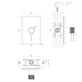 Встраиваемый смеситель GESSI INCISO на 1 источник (внешняя часть), цвет Finox (58061#149) - миниатюра фото 2