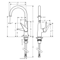 Кухонный смеситель Hansgrohe Talis M51 однорычажный, цвет под сталь (72816800) - миниатюра фото 2