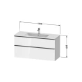 Тумбочка подвесная Duravit D-Neo 1210x462x625 мм, 1 ящик, Black Oak (DE436401616) - миниатюра фото 2