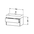 Тумба подвесная Duravit XSquare 397 мм белая глянцевая с 2 ящиками (XS416202222) - миниатюра фото 2