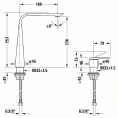 Смеситель для раковины Duravit D.1 высокий на 2 отверстия, хром (D11130002010) - миниатюра фото 2