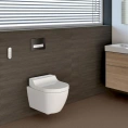 Подвесной унитаз Geberit AquaClean Tuma Comfort с панелью из белого стекла - миниатюра фото 3