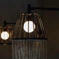 Верхний душ AX LampShower 1jet с держателем в цвете шлифованный черный хром (26031340) - миниатюра фото 1