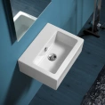 Раковина SIMAS Frozen 43х33,5 см без отверстия, белая - миниатюра фото 1