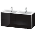 База под раковину Duravit XSquare 1280 мм с 4 выдвижными ящиками, цвет черный глянец (арт. 233613) (XS417504040) - миниатюра фото 1