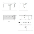 Раковина KERASAN Cento 50x45 полувстраиваемая белая с 1 отверстием под смеситель (3546bi*1) - миниатюра фото 5