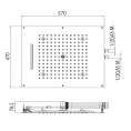 Верхний душ BOSSINI DREAM/2 с LED-подсветкой и двумя режимами распыления (H38916.030) - миниатюра фото 2