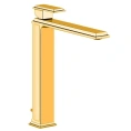 Высокий золотой смеситель Gessi Eleganza для раковины с донным клапаном (46003#080) - миниатюра фото 1