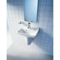 Раковина Duravit Starck 3 450x320 мм белая с отверстием под смеситель и переливом (750450000) - миниатюра фото 3