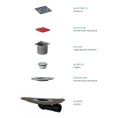 Трап HL80.1H-3000 с решеткой 115x115 мм-с гидроизоляционным фланцем и выпуском в виде поворотного шарнира от 0° до 90° - миниатюра фото 2