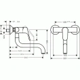 Смеситель для кухни Hansgrohe Focus настенный с поворотным изливом, хром (31825000) - миниатюра фото 2