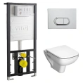 Комплект кнопки для унитаза VitrA S20 в хроме - миниатюра фото 1