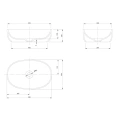 Накладная раковина KNIEF Prime 53x35x90 см без отверстия под смеситель, белая матовая - миниатюра фото 2