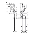 Кухонный смеситель Hansgrohe Metris M71 с вытяжным душем, хром (73812000) - миниатюра фото 2