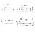 Сиденье для унитаза Duravit Starck 2 для моделей 253309, 212909: стальные петли, белый цвет (63320000) - миниатюра фото 2
