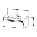 База под раковину Duravit Ketho для ME by Starck, 1 ящик, белый глянцевый (KT642002222) - миниатюра фото 2
