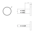 GESSI Origini Настенный крючок с декоративной хромированной вставкой (66521#031) - миниатюра фото 2