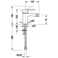 Смеситель для биде Duravit A.1 на 1 отверстие, хром (A12400001010) - миниатюра фото 2