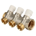 Коллектор распределительный Stout (SMB 6851 013403) 1 ВР(г) х 3 выхода 3/4 НР(ш) ЕК х 1 НР(ш) регулируeмый - миниатюра фото 1