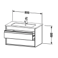 База под раковину Duravit Ketho для ME by Starck с 2 выдвижными ящиками, 480x800x475 мм, цвет Terra (KT642901414) - миниатюра фото 2