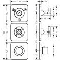 Термостат для душа AX Citterio E встраиваемый, 3 подключения, хром (36704000) - миниатюра фото 2