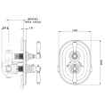 Термостатическая вставка Nicolazzi 3/4 с запорным клапаном для встраиваемого смесителя (хром) (4909CR69) - миниатюра фото 2