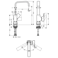 Смеситель для раковины Hansgrohe Metropol 230, шлифованная бронза (32511140) - миниатюра фото 2