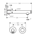 Настенный смеситель для раковины AX Uno Select в цвете полированное красное золото (45113300) - миниатюра фото 2