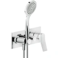 Встраиваемый смеситель для ванны GESSI Rilievo с душевой лейкой и переключателем, хром (59141#031) - миниатюра фото 1