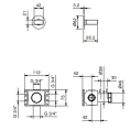 Запорный вентиль FANTINI VENEZIA внешняя часть без ручки Nickel PVD (29 95 N291SB) - миниатюра фото 2