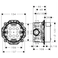 Монтажная коробка Hansgrohe iBox Universal G для скрытого монтажа душевых систем и термостатов (1850180) - миниатюра фото 2