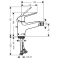 Смеситель для биде Hansgrohe Novus Loop 70 (хром) (71233000) - миниатюра фото 2