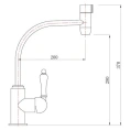 Кухонный смеситель Zorg Clean Water ZR 323 YF-33 с высоким изливом и выдвижной лейкой - миниатюра фото 2