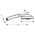 Ручной душ Raindance Classic 3jet с технологией RainAir, Whirl и BalanceAir (хром/золото) (28548090) - миниатюра фото 2