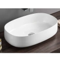 Раковина ArtCeram Cognac 55x35 см белая матовая без отверстий (COL003 05 00) - миниатюра фото 1
