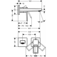 Встраиваемый смеситель для раковины Hansgrohe Metropol с изливом 165 мм, хром (74525000) - миниатюра фото 2