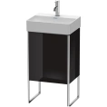База под раковину Duravit XSquare глянцевый черный с регулируемыми ножками и полкой (XS4441R4040) - миниатюра фото 1
