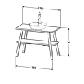 Консоль напольная Duravit Cape Cod 825x1120x570 мм, дерево граб, с полкой (CC953208181) - миниатюра фото 2