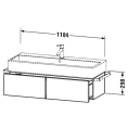База под раковину Duravit VA с выдвижным ящиком, натуральный орех (298x1184x431) (VA612907979) - миниатюра фото 2