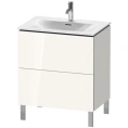 Тумба напольная Duravit L-Cube 234473 под раковину с 2 ящиками, 704x720x481 мм, цвет White High Gloss (LC659602222) - миниатюра фото 1