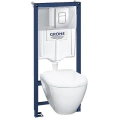 Комплект Grohe Solido: подвесной унитаз, инсталляция и кнопка смыва - миниатюра фото 1
