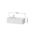 Столешница Duravit Happy D.2 Plus 1300x550мм Graphite Supermatt с вырезом под раковину для тумб HP4932-HP4972 (HP031KM8080) - миниатюра фото 2