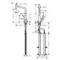 Смеситель для кухни Hansgrohe Metris Select M71 с выдвижным душем и поворотным изливом (73803000) - миниатюра фото 2