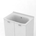 Раковина KERASAN Aquadom 60x50 см белая для прачечной без отверстия под смеситель (029201*0) - миниатюра фото 1