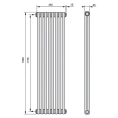 Радиатор стальной трубчатый Arbonia 2180/08 N12 3/4 SF-3 Anthrazit metallic с боковым подключением - миниатюра фото 3