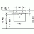 Раковина Duravit DuraSquare 600 мм с площадкой, без перелива, белая (2353600041) - миниатюра фото 2