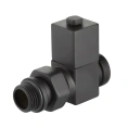 Набор дизайн-вентилей Royal Thermo CUBE 1/2 черный, RTE 56.0006, НС-1422575 - миниатюра фото 3
