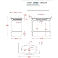 Раковина Artceram CIVITAS 90x50 см, белая, с 1 отверстием (CIC002 01 00) - миниатюра фото 2