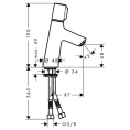 Смеситель для раковины Hansgrohe Talis Select S 80, хром (72041000) - миниатюра фото 2